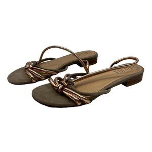 Anthropologie Billy Ella Women's Rose Gold/Stone Dressy Strappy Sandals Size 7